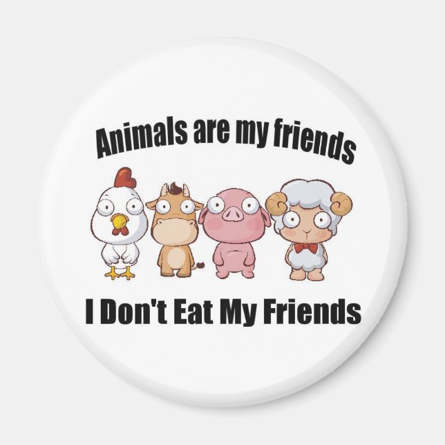 Aimant Les animaux sont mes amis (Devant)