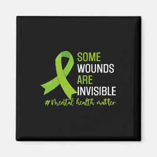 Aimant Les blessures sont invisibles Mois de sensibilisat