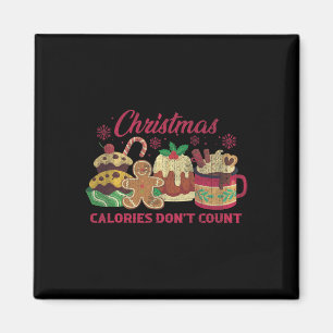 Aimant Les calories de Noël ne comptent pas les cookies d