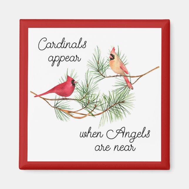 Aimant Les cardinaux apparaissent quand les anges sont pr (Devant)