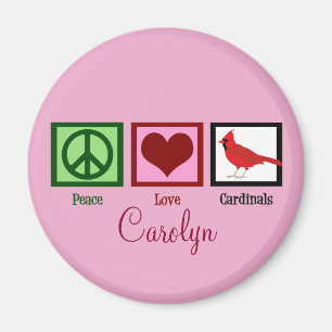 Aimant Les cardinaux de l'amour de la paix personnalisée