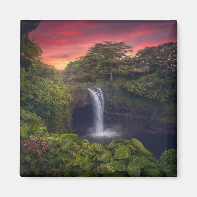 Aimant Les cascades | Rainbow Falls, Hilo, Hawaii (Devant)