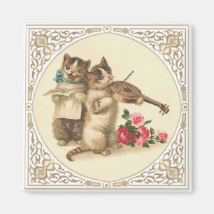 Aimant Les chatons musicaux anthropomorphes