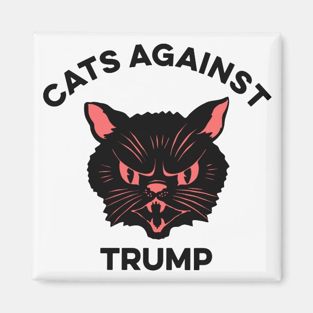 Aimant Les chats contre la contestation politique de Trum (Devant)