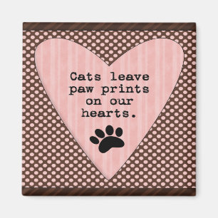 Aimant Les chats laissent des empreintes de pattes sur