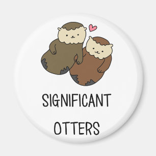 Aimant Les chemises du couple SIGNIFICATIF de LOUTRES,