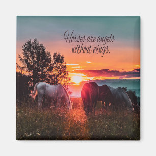 Aimant Les chevaux sont des anges sans ailes