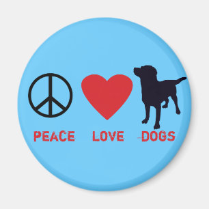 Aimant Les Chiens d'amour de la paix
