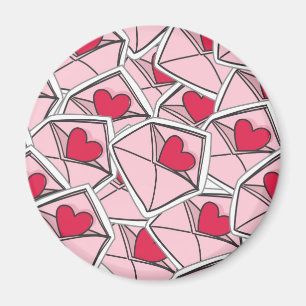 Aimant Les coeurs de Valentine sur les enveloppes