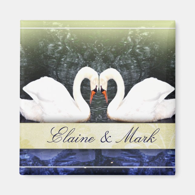 Aimant Les cygnes élégants en amour (Devant)