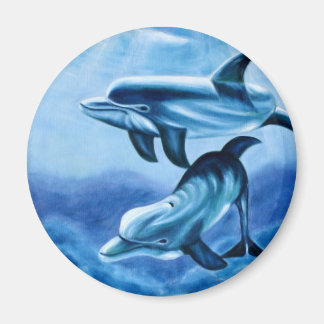 Aimant Les dauphins poissons tropicaux