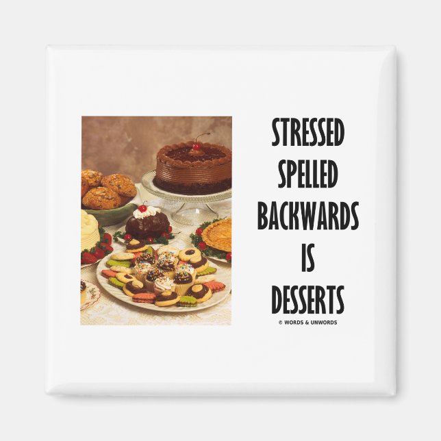 Aimant Les Desserts (Humour) sont épelés vers l'arrière (Devant)