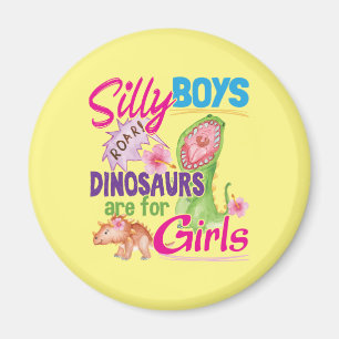 Aimant Les Dinosaures des Garçons idiots sont pour les Fi
