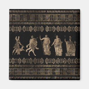 Aimant Les divinités grecques et l'ornement de Meander