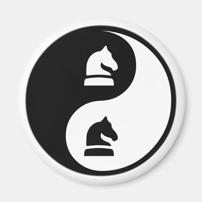 Aimant Les échecs Yin Yang (Devant)