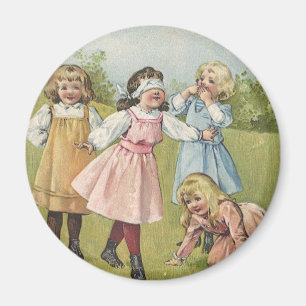 Aimant Les enfants victoriens vintage jouent à Colin-Mail