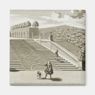 Aimant Les étapes à la terrasse de jardin, palais de