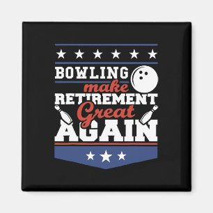 Aimant Les Etats-Unis patriotiques rendent le bowling gra
