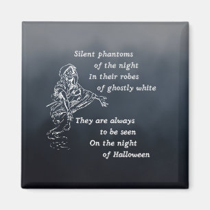Aimant Les fantômes silencieux de la nuit - Halloween Vin