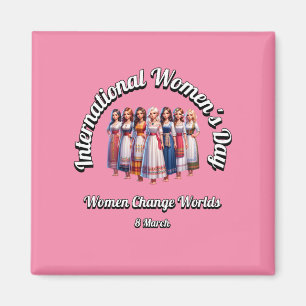 Aimant Les Femmes Changent Le Monde. Journée internationa