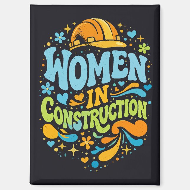Aimant Les femmes dans la construction : un message d'aut (Recto)