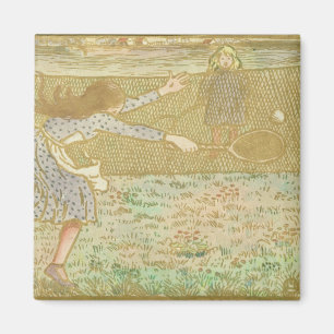 Aimant Les filles de Camille Pissarro jouant au tennis,