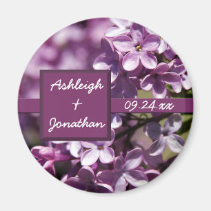 Aimant Les fleurs lilas sauvent l'aimant de date