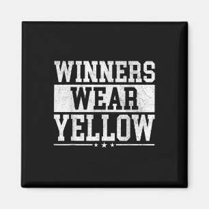 Aimant Les gagnants portent une couleur jaune Camp de gue