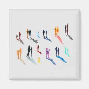 Aimant Les gens art aquarelle fine art
