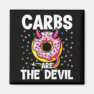 Aimant Les glucides sont le diable Funny Donut Diet Résol