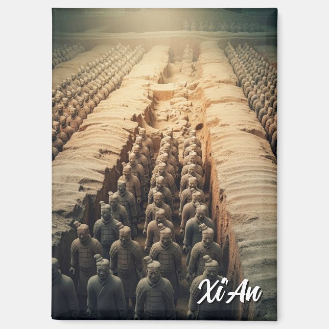 Aimant Les guerriers en terre cuite Xi'an Chine Voyage (Recto)