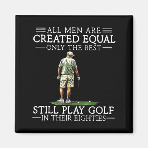 Aimant Les hommes jouent au golf Eighties Drôle de golfeu