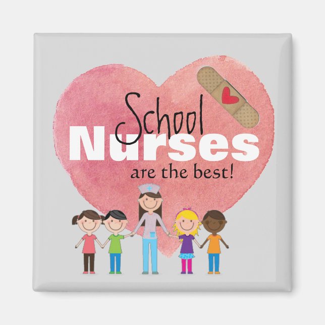Aimant Les infirmières scolaires sont les meilleures ! (m (Devant)