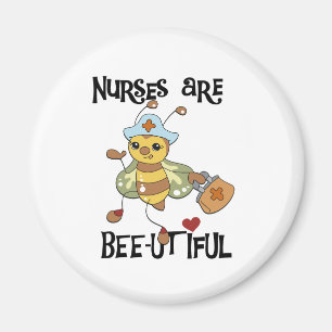 Aimant Les infirmières sont bourdon d'Abeille-utiful