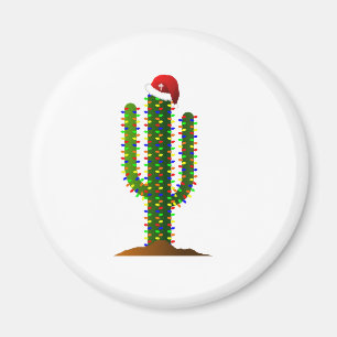 Aimant Les lumières de Noël de l'Arizona Saguaro Cactus