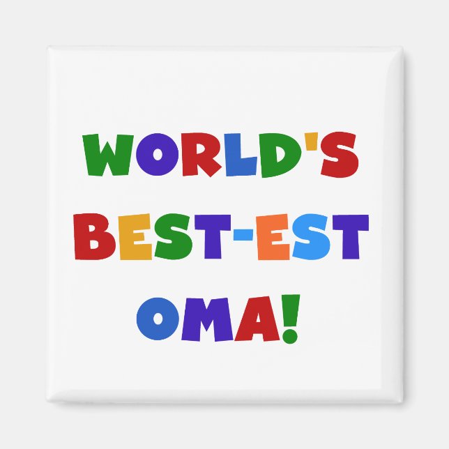Aimant Les meilleurs cadeaux Oma Bright Colors du monde (Devant)