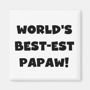Aimant Les meilleurs cadeaux Papaw du monde de Black Text