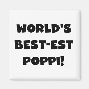 Aimant Les meilleurs cadeaux Poppi Black Text du monde