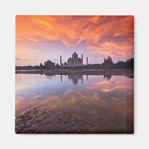 Aimant Les monuments Coucher de soleil de Taj Mahal