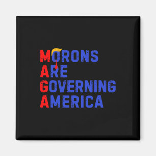 Aimant Les Morons dirigent l'Amérique Drôle Trump 2024 3