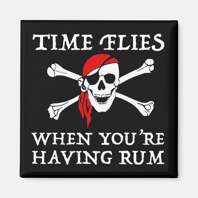 Aimant Les mouches du temps quand vous avez du rhum (Devant)