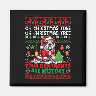 Aimant Les ornements d'arbre de Noël sont histoire Sweate