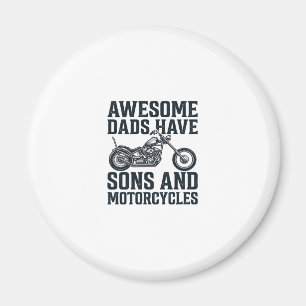 Aimant Les papas géniaux ont des fils et des motos Design
