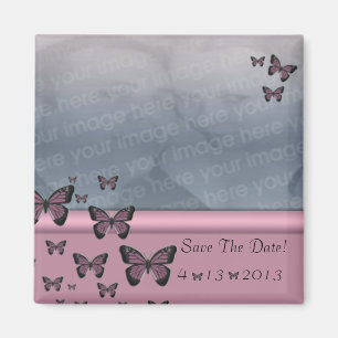 Aimant Les papillons fuchsia font gagner la date