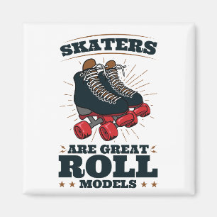 Aimant Les Patineurs Sont De Grands Modèles De Rouleau Pa