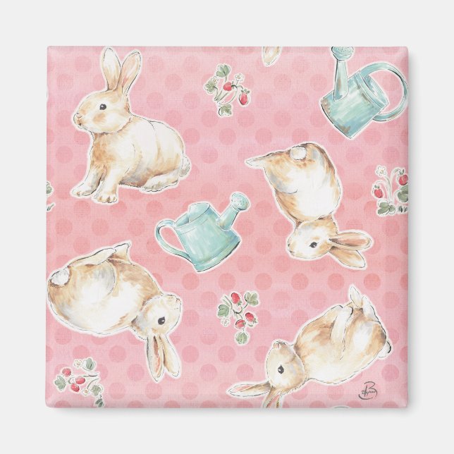 Aimant Les Patterns de Springtime Bunnie (Devant)