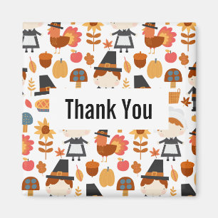 Aimant Les pèlerins de Thanksgiving récoltent le Merci Mo