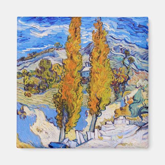 Aimant Les peupliers de Saint-Rémy, Van Gogh (Devant)