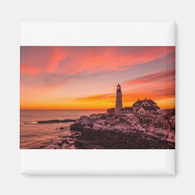Aimant Les phares | Portland Head Cape Elizabeth Maine (Devant)
