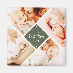 Aimant Les photos de Best Maman Ever Modern Custom